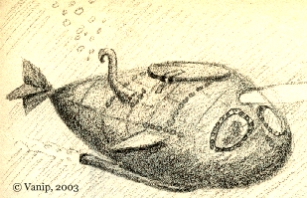 Steampowered submarine