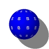 image/jpeg; 7.604 bytes; 100x100x24; Blue bullet with a white letter B repeatedly mapped onto it's surface.